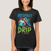 Soccer Drip Melting Ice Cream Respect The Drip Boy Tシャツ (正面)
