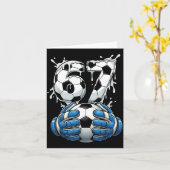 Soccer Drip Number 67 Boys Soccer Goalkeeper 67  カード (黄色い花)