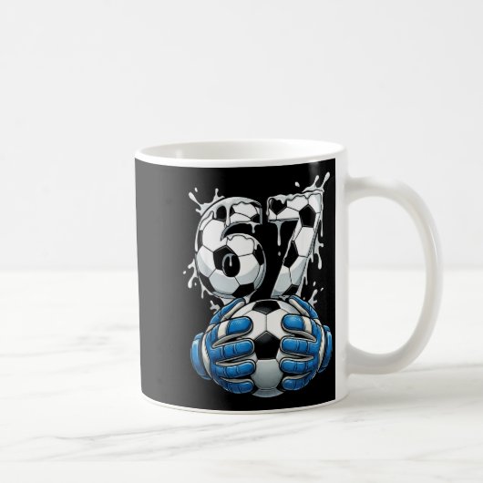 Soccer Drip Number 67 Boys Soccer Goalkeeper 67  コーヒーマグカップ (右)