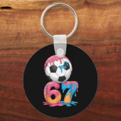 Soccer Drip Number 67 Boys Soccer Player 67  キーホルダー (正面)