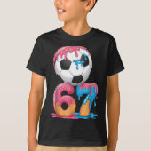 Soccer Drip Number 67 Boys Soccer Player 67  Tシャツ (正面)