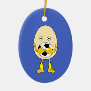 Soccer Egghead セラミックオーナメント