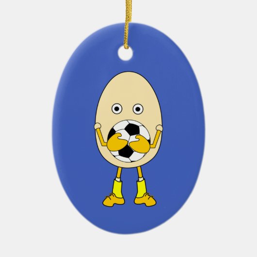 Soccer Egghead セラミックオーナメント (正面)