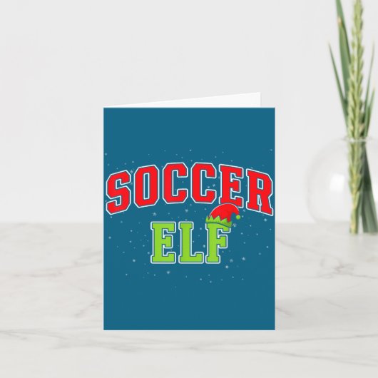 Soccer Elf Christmas Family Matching Group Xmas  カード (正面)