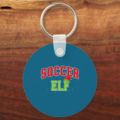 Soccer Elf Christmas Family Matching Group Xmas  キーホルダー (正面)