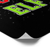 Soccer Elf Christmas Family Matching Group Xmas  ポスター (角)