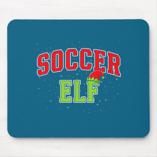 Soccer Elf Christmas Family Matching Group Xmas  マウスパッド (正面)