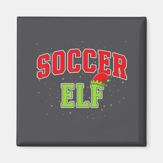 Soccer Elf Christmas Family Matching Group Xmas  マグネット (正面)