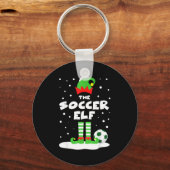 Soccer Elf Matching Group Family Holiday Christmas キーホルダー (正面)