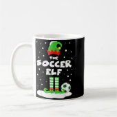 Soccer Elf Matching Group Family Holiday Christmas コーヒーマグカップ (左)