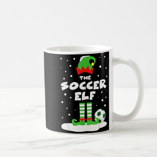 Soccer Elf Matching Group Family Holiday Christmas コーヒーマグカップ (右)