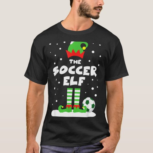 Soccer Elf Matching Group Family Holiday Christmas Tシャツ (正面)