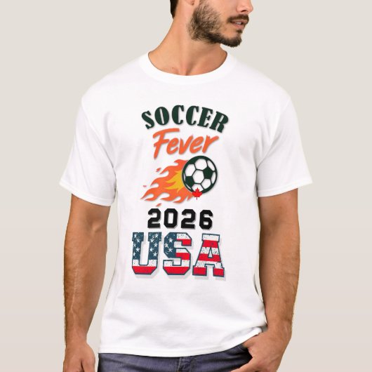 SOCCER Fever 2026 USA Fan Gear Limited Edition Tシャツ (正面)