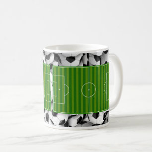 Soccer field コーヒーマグカップ