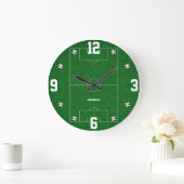 Soccer Field Design Sports Fan Home Decor ラージ壁時計 (ホーム)