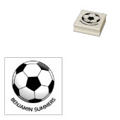 Soccer Football Ball Custom Name ラバースタンプ (押印)
