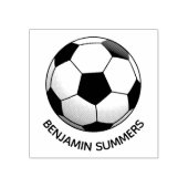 Soccer Football Ball Custom Name ラバースタンプ (インプリント)
