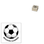 Soccer Football Ball Custom Name 1x1 ラバースタンプ (押印)