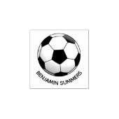 Soccer Football Ball Custom Name 1x1 ラバースタンプ (インプリント)
