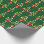 Soccer Football Christmas Tree ラッピングペーパー (角)