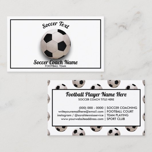 Soccer football coach manager 名刺 (正面/裏面)