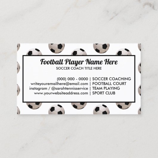 Soccer football coach manager 名刺 (裏面)