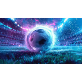 Soccer Football in stadium arena extreme weather プリントバックパック