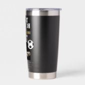 Soccer Football Photo Thank you Best Coach  保温保冷タンブラー (左面)