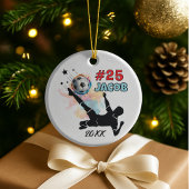 soccer football player sports team personalized セラミックオーナメント