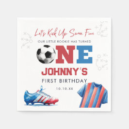 Soccer Football Sports 1st Birthday スタンダードカクテルナプキン