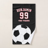 Soccer football sports towel, coach bath towel ハンドタオル (ハンドタオル)