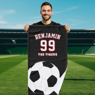 Soccer football sports towel, coach bath towel ハンドタオル