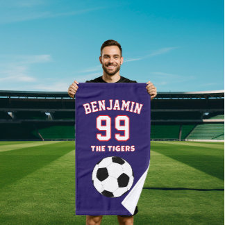 soccer Football sports towel, coach bath towel ハンドタオル