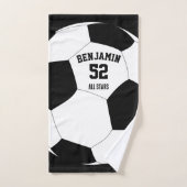 soccer Football sports towel, coach bath towel ハンドタオル (ハンドタオル)