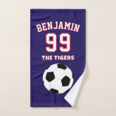 soccer Football sports towel, coach bath towel ハンドタオル (ハンドタオル)