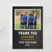 Soccer Football Team Coach Thank You Photo  サンキューカード (正面)