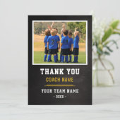 Soccer Football Team Coach Thank You Photo  サンキューカード (スタンド正面)