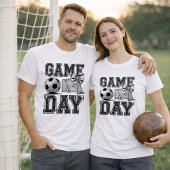 Soccer Game Day Glitter Bow Tシャツ