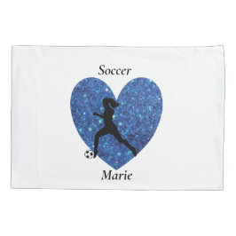  Soccer Girl Heart, Personalized Name soccer Girl 枕カバー