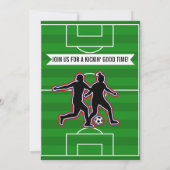 Soccer Girls Football Field Birthday Party Invitat 招待状 (裏面)
