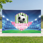 Soccer Girly Birthday banner backdrop 横断幕 (外側)