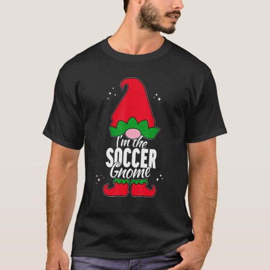 Soccer Gnome Matching Family Group Christmas Party Tシャツ (正面)