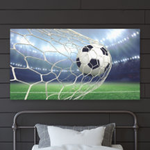 Soccer Goal Blue Dramatic Stadium Photo
