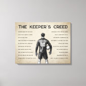 Soccer Goalkeeper Creed Monogram Vintage キャンバスプリント (正面)
