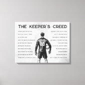 Soccer Goalkeeper Creed Monogram White キャンバスプリント (正面)