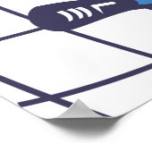 Soccer Goalkeeper Diving Save ポスター (角)