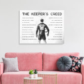 Soccer Goalkeeper Personalized Keeper's Creed キャンバスプリント (インサイチュ (リビング))