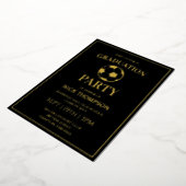 Soccer Graduation Party 箔招待状 (回転した状態)