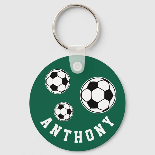 Soccer Green Kids Back to School キーホルダー (正面)