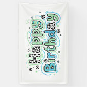 Soccer Happy Birthday Banner - Party Decoration 横断幕 (縦)